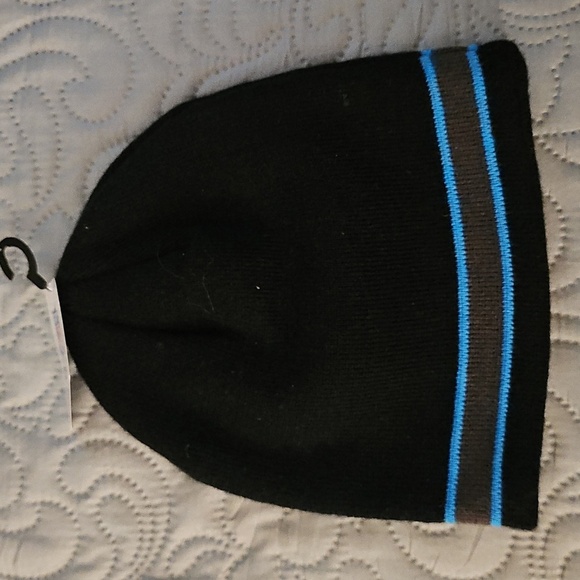 NFL Black and Blue Panthers Hat with Sporty Stripe - Picture 2 of 5